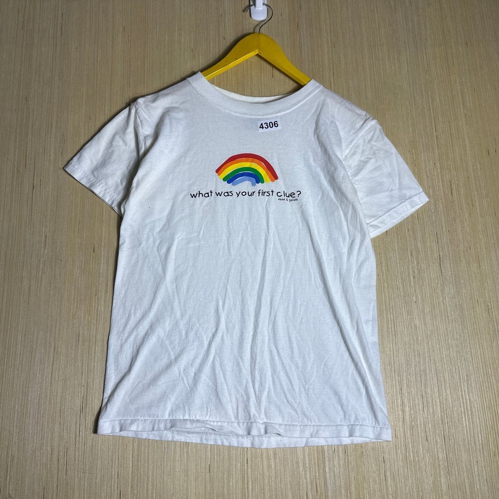 David & Goliath T-Shirt Mens Medium White What Was Your First Clue Graphic
